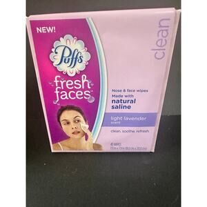 NOS Puffs Fresh Faces Nose and Face Wipes Light Lavender 45 Wipes discontinued